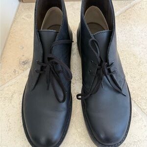 Classic Black Leather Clark’s Men's Shoes